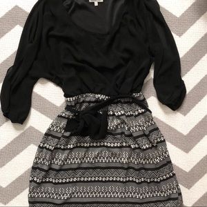 Black and white dress size large